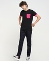 Shop Men's Black Pocket T-shirt-Full