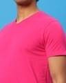 Shop Peppy Pink V-Neck T-shirt