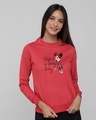 Shop Perfect Minnie Fleece Sweatshirt (DL) Red Melange-Front