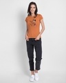 Shop Perfect Minnie Half Sleeve Printed T-Shirt (DL) Vintage Orange-Design
