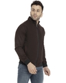 Shop Men's Dark Brown Tweed Self Design Tailored Jacket-Full