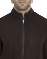 Shop Men's Dark Brown Tweed Self Design Tailored Jacket