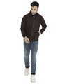 Shop Men's Dark Brown Tweed Self Design Tailored Jacket