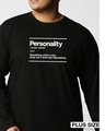 Shop Personality Dictionary Plus Size Full Sleeves Printed T-Shirt