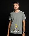 Shop Phone Addict Half Sleeve T-Shirt-Front