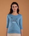 Shop Pika Pika Round Neck 3/4th Sleeve T-Shirt-Front