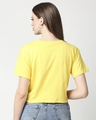 Shop Women's Yellow Boxy Crop Top-Full