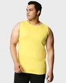 Shop Men's Yellow Plus Size Vest-Front