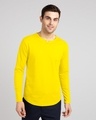 Shop Pineapple Yellow Slit Neck Full Sleeve Henley T-Shirt-Front
