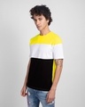 Shop Pineapple Yellow White & Black 90's Vibe Panel T-Shirt-Design