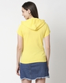 Shop Pineapple Yellow-White Half Sleeve Hoodie T-Shirt-Full