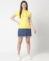 Shop Pineapple Yellow-White Half Sleeve Hoodie T-Shirt