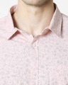 Shop Pink Blue Cotton Melange Shirt
