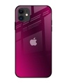 Shop Pink Burst Premium Glass Case for Apple iPhone 12 (Shock Proof, Scratch Resistant)-Front