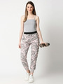 Shop Women's Pink Camo Casual Slim Fit Joggers-Full