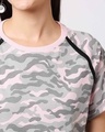 Shop Pink Camo Plain Raglan Boyfriend Camo T-Shirt