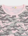 Shop Pink Camo Tie Up Boyfriend T-Shirt