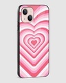 Shop Pink Flare Heart Y2K Premium Glass Case for Apple iPhone 15-Design