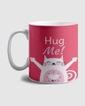 Shop Pink Hug Me Valentine Mug-Front