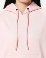 Shop Pink Melange Hoodie Sweatshirt