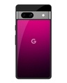 Shop Pink Ombre Pattern Premium Glass Case for Google Pixel 7A(Shock Proof, Scratch Resistant)-Front