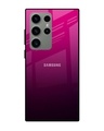 Shop Pink Ombre Pattern Premium Glass Case for Samsung Galaxy S23 Ultra 5G(Shock Proof,Scratch Resistant)-Front