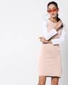 Shop Pink Raglan Slim Fit Dress-Front