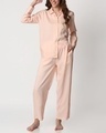 Shop Pink Rayon Nightwear Set-Front