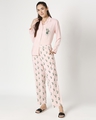 Shop Pink Rayon Nightwear Set-Front