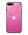 Shop Pink Ribbon Caddy Premium Glass Case for Apple iPhone 7 Plus (Shock Proof, Scratch Resistant)-Front