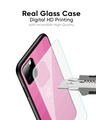 Shop Pink Ribbon Caddy Premium Glass Case for OnePlus 6T (Shock Proof, Scratch Resistant)-Full