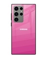 Shop Pink Ribbon Caddy Premium Glass Case for Samsung Galaxy S23 Ultra 5G (Scratch Resistant)-Front