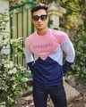 Shop Pink Tropical Storm Printed Full Sleeves T Shirt