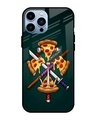Shop Pizza Lover Premium Glass Case for Apple iPhone 13 Pro (Shock Proof, Scratch Resistant)-Front