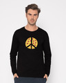 Shop Pizza Peace Full Sleeve T-Shirt-Front