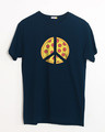 Shop Pizza Peace Half Sleeve T-Shirt-Front