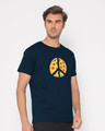Shop Pizza Peace Half Sleeve T-Shirt-Design