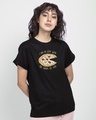 Shop Pizza Shape Boyfriend T-Shirt-Front
