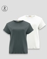 Shop Plain Boyfriend T-Shirt - Combo-Front