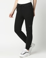 Shop Women's Black Slim Fit Joggers-Design