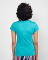Shop Pack of 2 Women's Blue & White Slim Fit T-shirt