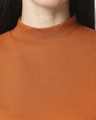 Shop Women's Orange Turtle Neck T-shirt