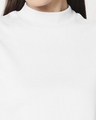 Shop Women's White Turtle Neck T-shirt