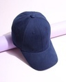 Shop Plain Navy Baseball Cap-Front