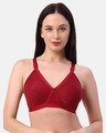 Shop Planet Inner Non Padded Crossfit Full Coverage T-shirt Bra In Maroon-Front