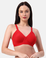 Shop Planet Inner Non Padded Crossfit Full Coverage T-shirt Bra In Red-Front