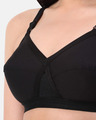 Shop Planet Inner Non Padded Non Wired Full Coverage Pure Cotton Bra In Black-Full