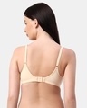 Shop Non Padded Non Wired Double Layered Moulded Fabric T Shirt Bra In Beige-Design