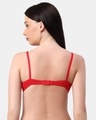 Shop Non Padded Non Wired Low Coverage Plunge Bra In Red-Design