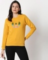 Shop Plants Are Better Fleece Sweatshirt Mustard Yellow-Front
